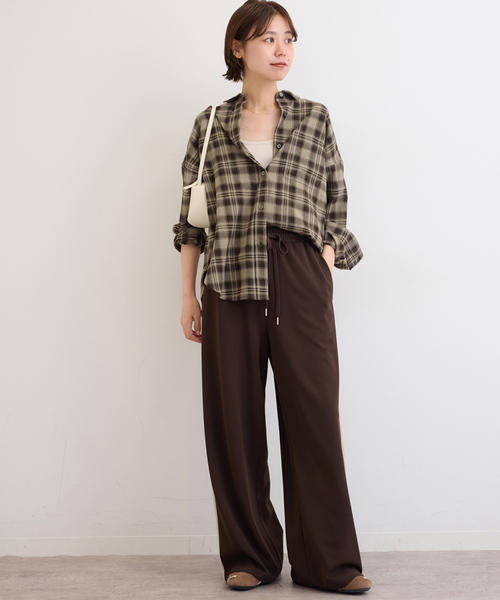 JOURNAL STANDARD relume（ジャーナルスタンダード　レリューム）の「《追加》CHECKオーバーサイズシャツ（シャツ/ブラウス・レディース・ブルー系その他/ブラウン/ベージュ・FREE）」の18枚目の写真