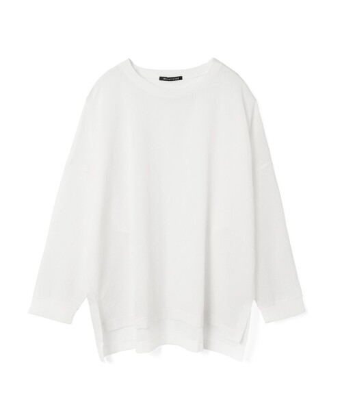mizuiroind(ミズイロインド)の「mizuiro ind ワッシャーボイルワイドプルオーバー(Tシャツ/カットソー・レディース・オフホワイト/ブラック/ネイビー/ライトグレー・FREE)」の1枚目の写真