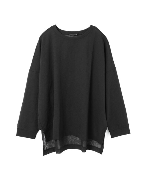 mizuiroind(ミズイロインド)の「mizuiro ind ワッシャーボイルワイドプルオーバー(Tシャツ/カットソー・レディース・オフホワイト/ブラック/ネイビー/ライトグレー・FREE)」の5枚目の写真