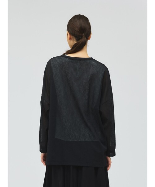 mizuiroind(ミズイロインド)の「mizuiro ind ワッシャーボイルワイドプルオーバー(Tシャツ/カットソー・レディース・オフホワイト/ブラック/ネイビー/ライトグレー・FREE)」の12枚目の写真