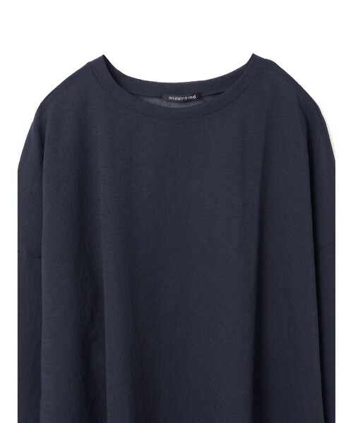 mizuiroind(ミズイロインド)の「mizuiro ind ワッシャーボイルワイドプルオーバー(Tシャツ/カットソー・レディース・オフホワイト/ブラック/ネイビー/ライトグレー・FREE)」の18枚目の写真