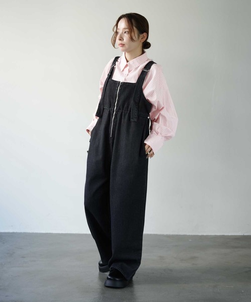 Bulue.（ブルー）の「【Bulue.】デニムサロペット（サロペット/オーバーオール・レディース・ブラック/ブルー/インディゴブルー・FREE）」の15枚目の写真