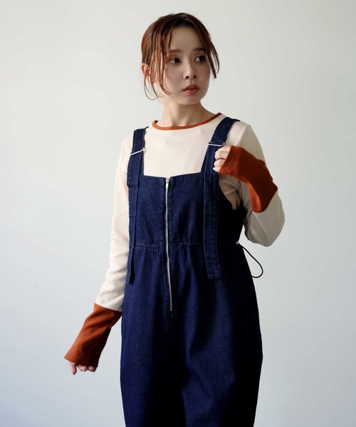 Bulue.（ブルー）の「【Bulue.】デニムサロペット（サロペット/オーバーオール・レディース・ブラック/ブルー/インディゴブルー・FREE）」の20枚目の写真