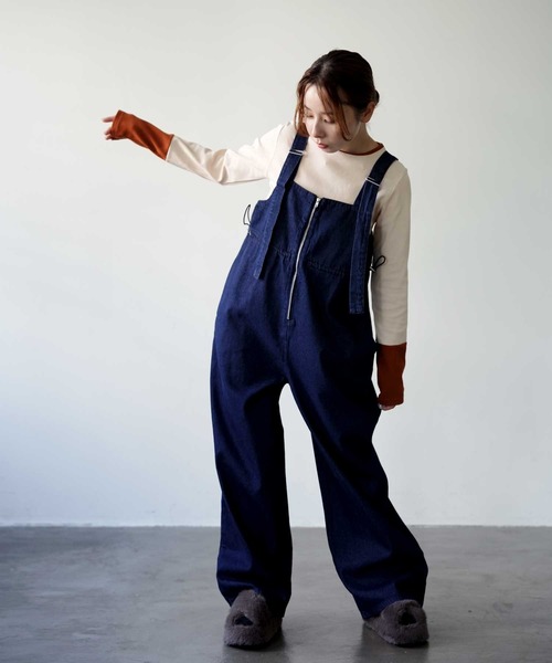 Bulue.（ブルー）の「【Bulue.】デニムサロペット（サロペット/オーバーオール・レディース・ブラック/ブルー/インディゴブルー・FREE）」の22枚目の写真