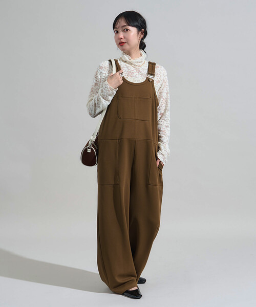 FREAK'S STORE(フリークスストア)の「ツイル カットソー サロペット/カットソーオーバーオール(サロペット/オーバーオール・レディース・ブラック/オリーブ・フリ-)」の20枚目の写真