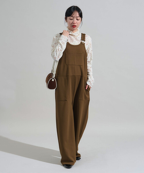 FREAK'S STORE(フリークスストア)の「ツイル カットソー サロペット/カットソーオーバーオール(サロペット/オーバーオール・レディース・ブラック/オリーブ・フリ-)」の21枚目の写真