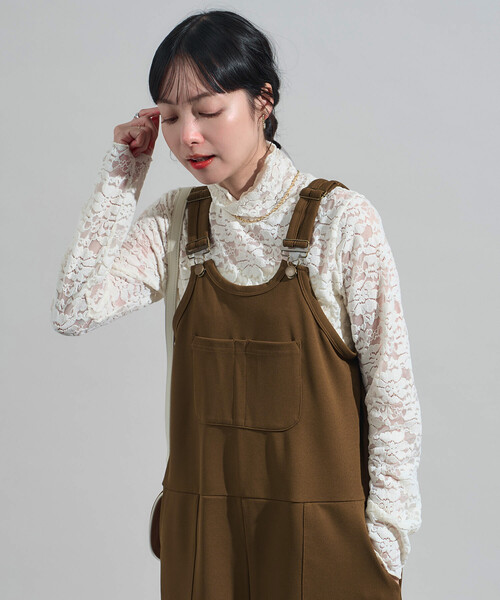 FREAK'S STORE(フリークスストア)の「ツイル カットソー サロペット/カットソーオーバーオール(サロペット/オーバーオール・レディース・ブラック/オリーブ・フリ-)」の22枚目の写真