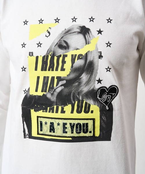 STUD MUFFIN（スタッドマフィン）の「STUD MUFFIN/スタッドマフィン/コットン天竺 I HATE YOU シークイン LS Tシャツ（Tシャツ/カットソー・メンズ・ブラック/ホワイト・3/2/4）」の10枚目の写真