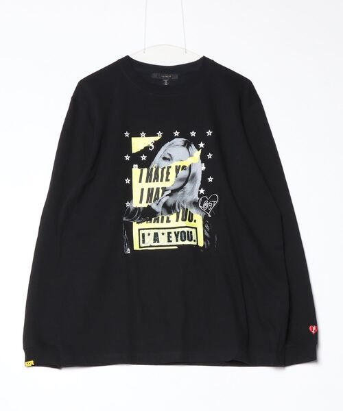 STUD MUFFIN（スタッドマフィン）の「STUD MUFFIN/スタッドマフィン/コットン天竺 I HATE YOU シークイン LS Tシャツ（Tシャツ/カットソー・メンズ・ブラック/ホワイト・3/2/4）」の4枚目の写真