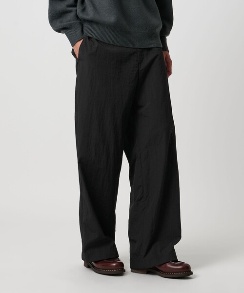 H beauty&youth ウール混ミリタリーワイドパンツ H＞OLMETEX ナイロン ワイドスラックス（その他パンツ）｜H