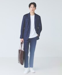 ABAHOUSE GRAY | 【新型/上下2点セット】ポンチ セットアップ/スーツ ジャケット＆スラックス(セットアップ)