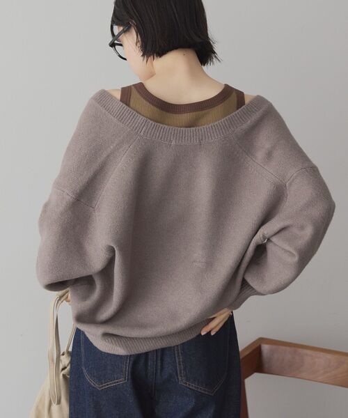 セール】Vネックラメニットカーディガン（カーディガン/ボレロ