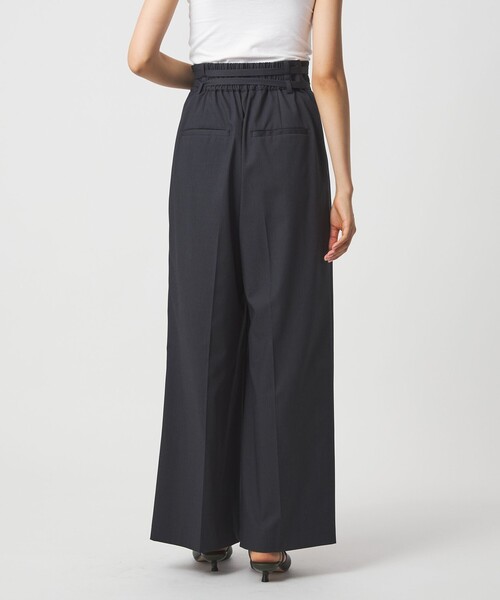 EMMEL REFINES（エメルリファインズ）の「＜EMMEL REFINES＞EM ダブルベルト ラップライク パンツ（スラックス・レディース・ベージュ/ダークグレー・M/S）」の6枚目の写真