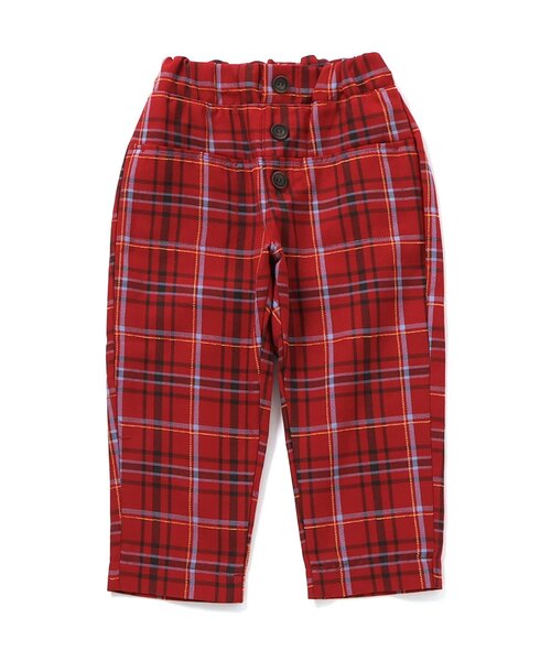 apres les cours（アプレレクール）の「【リンク】フロントボタンチェックパンツ（その他パンツ・キッズ・サックスブルー/レッド・80/90/100/110/120/130）」の11枚目の写真
