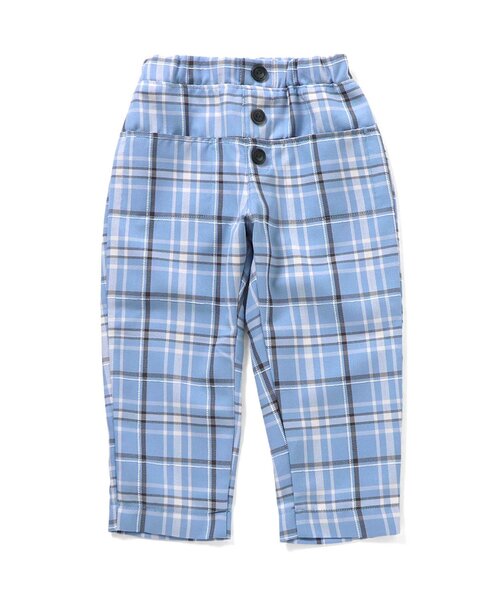 apres les cours（アプレレクール）の「【リンク】フロントボタンチェックパンツ（その他パンツ・キッズ・サックスブルー/レッド・80/90/100/110/120/130）」の12枚目の写真