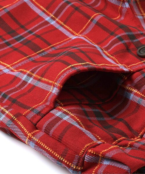 apres les cours（アプレレクール）の「【リンク】フロントボタンチェックパンツ（その他パンツ・キッズ・サックスブルー/レッド・80/90/100/110/120/130）」の16枚目の写真