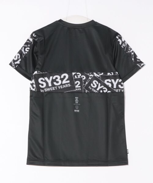 SY32 by SWEET YEARS（エスワイサーティトゥバイスィートイヤーズ）の「【RES】【SY32 by SWEET YEARS】ACTIVE EXCHANGE BOX LOGO TEE（Tシャツ/カットソー・メンズ・ブラック/ホワイト・LARGE/MEDIUM/XX-LARGE/X-LARGE）」の3枚目の写真