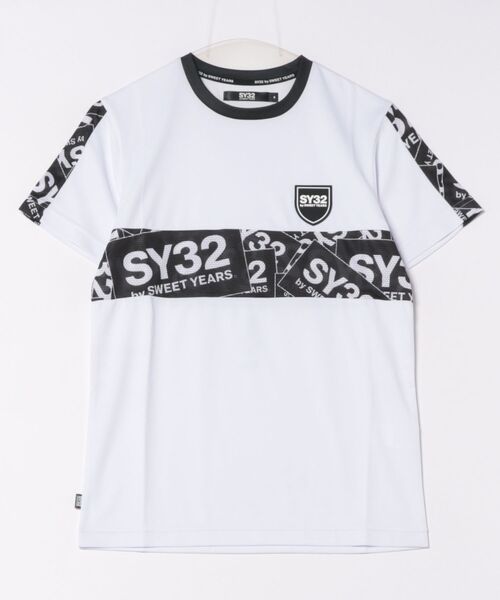SY32 by SWEET YEARS(エスワイサーティトゥバイスィートイヤーズ)の「【RES】【SY32 by SWEET YEARS】ACTIVE EXCHANGE BOX LOGO TEE(Tシャツ/カットソー・メンズ・ブラック/ホワイト・LARGE/MEDIUM/XX-LARGE/X-LARGE/SMALL)」の16枚目の写真