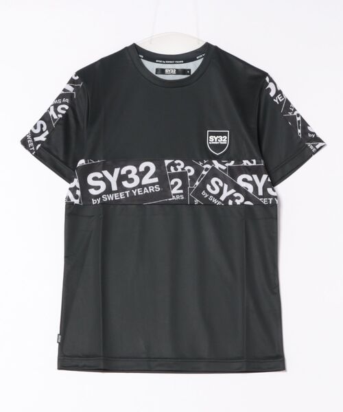 SY32 by SWEET YEARS(エスワイサーティトゥバイスィートイヤーズ)の「【RES】【SY32 by SWEET YEARS】ACTIVE EXCHANGE BOX LOGO TEE(Tシャツ/カットソー・メンズ・ブラック/ホワイト・LARGE/MEDIUM/XX-LARGE/X-LARGE/SMALL)」の17枚目の写真