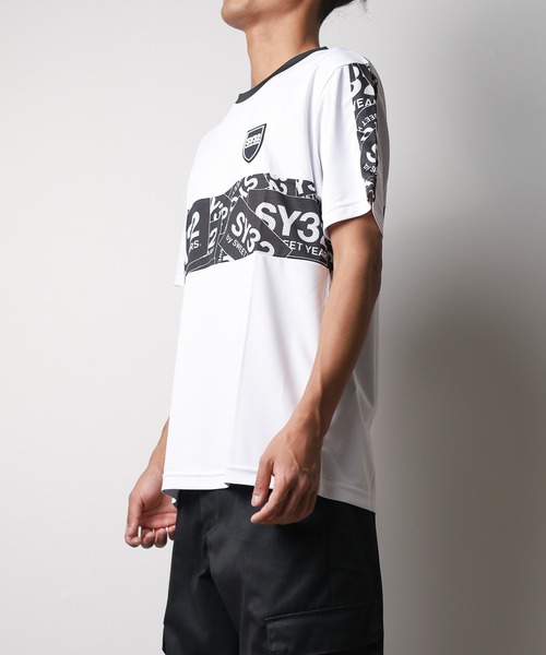SY32 by SWEET YEARS(エスワイサーティトゥバイスィートイヤーズ)の「【RES】【SY32 by SWEET YEARS】ACTIVE EXCHANGE BOX LOGO TEE(Tシャツ/カットソー・メンズ・ブラック/ホワイト・LARGE/MEDIUM/XX-LARGE/X-LARGE/SMALL)」の5枚目の写真