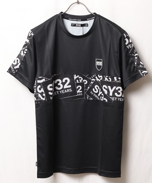 SY32 by SWEET YEARS(エスワイサーティトゥバイスィートイヤーズ)の「【RES】【SY32 by SWEET YEARS】ACTIVE EXCHANGE BOX LOGO TEE(Tシャツ/カットソー・メンズ・ブラック/ホワイト・LARGE/MEDIUM/XX-LARGE/X-LARGE/SMALL)」の8枚目の写真