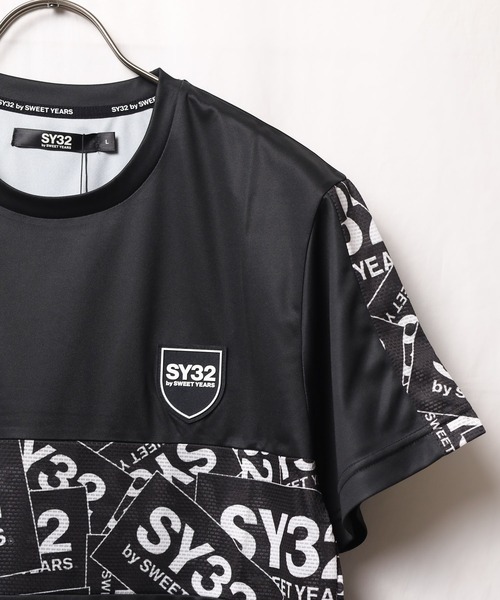 SY32 by SWEET YEARS(エスワイサーティトゥバイスィートイヤーズ)の「【RES】【SY32 by SWEET YEARS】ACTIVE EXCHANGE BOX LOGO TEE(Tシャツ/カットソー・メンズ・ブラック/ホワイト・LARGE/MEDIUM/XX-LARGE/X-LARGE/SMALL)」の12枚目の写真