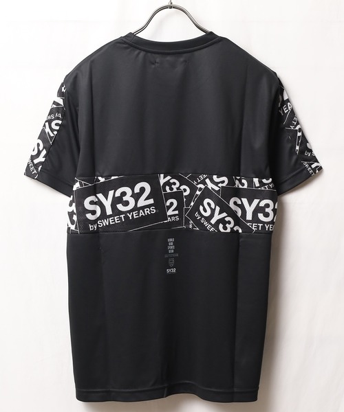 SY32 by SWEET YEARS(エスワイサーティトゥバイスィートイヤーズ)の「【RES】【SY32 by SWEET YEARS】ACTIVE EXCHANGE BOX LOGO TEE(Tシャツ/カットソー・メンズ・ブラック/ホワイト・LARGE/MEDIUM/XX-LARGE/X-LARGE/SMALL)」の15枚目の写真
