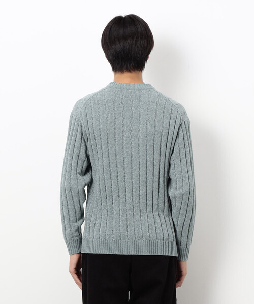 COMME CA ISM(コムサイズム)の「モール ケーブル入りワイドリブニット(ニット/セーター・メンズ・ミント/サックスブルー/ブラック/グレー・LARGE/MEDIUM)」の15枚目の写真