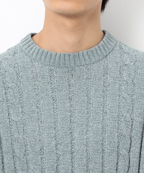 COMME CA ISM(コムサイズム)の「モール ケーブル入りワイドリブニット(ニット/セーター・メンズ・ミント/サックスブルー/ブラック/グレー・LARGE/MEDIUM)」の16枚目の写真