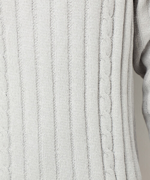 COMME CA ISM(コムサイズム)の「モール ケーブル入りワイドリブニット(ニット/セーター・メンズ・ミント/サックスブルー/ブラック/グレー・LARGE/MEDIUM)」の7枚目の写真