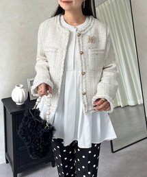 prose verse（プロズヴェール）の「ラメツイードジャケット（ノーカラージャケット）」