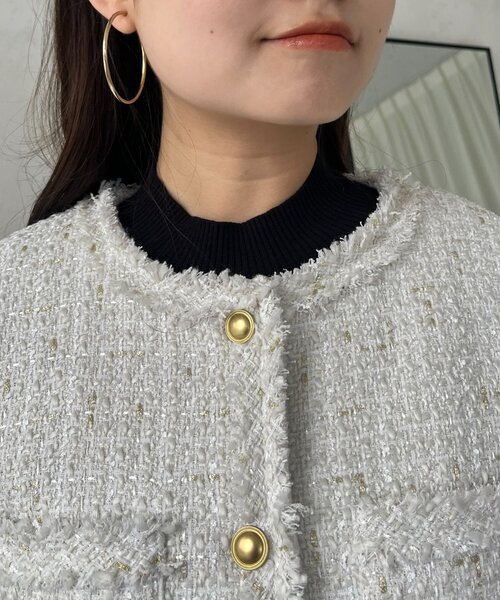 セール】ラメツイードジャケット（ノーカラージャケット）｜prose