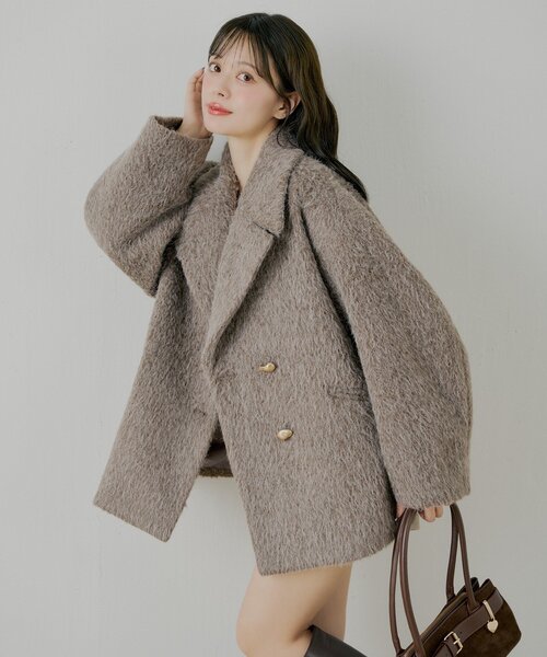 金釦シャギールーズコート（その他アウター）｜Chico（チコ）の