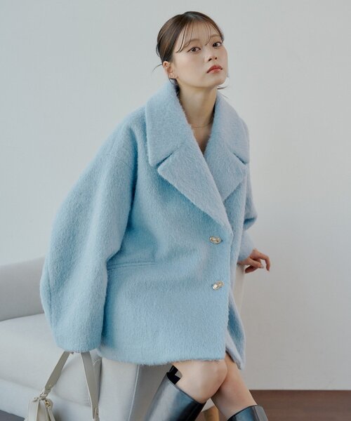 アトリエgg　貴重シャギーコート青　21号 アトリエgg 貴重シャギーコート青 21号 Atelier G・G「アトリエジジの