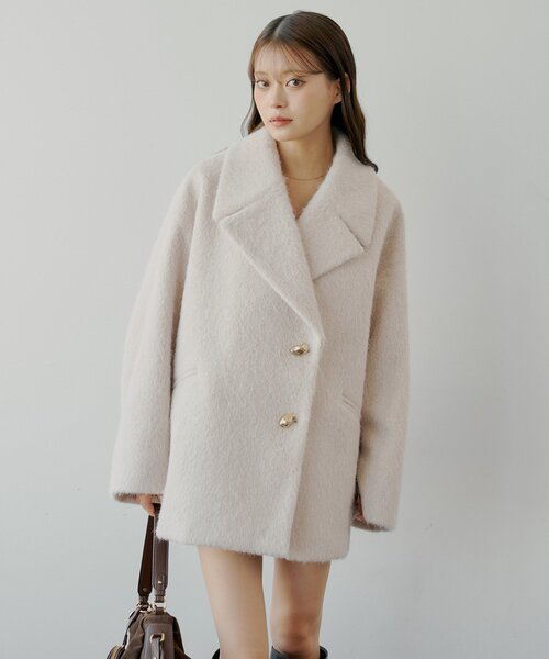 金釦シャギールーズコート&ノベルティバッグ 金釦シャギールーズコート（その他アウター）｜Chico（チコ）の