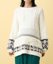LEPSIM | 【産前・産後対応】マタニティ／ケーブルフリンジニット　593768(マタニティウェア/グッズ)