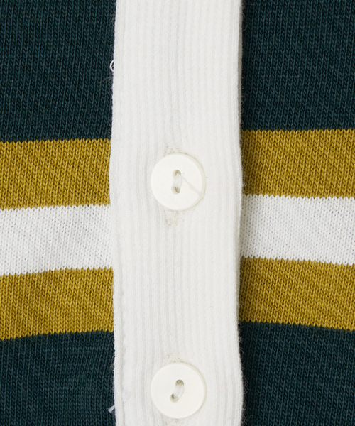 RONRON(ロンロン)の「HENRYNECK COLLAR SLIM LONG SLEEVE OLIVE STRIPE(ポロシャツ・レディース・その他・FREE)」の4枚目の写真