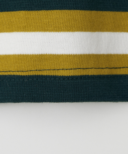 RONRON(ロンロン)の「HENRYNECK COLLAR SLIM LONG SLEEVE OLIVE STRIPE(ポロシャツ・レディース・その他・FREE)」の5枚目の写真