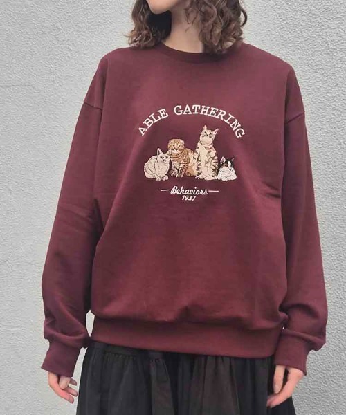 セール】アニマル刺繍スウェット（スウェット）｜Bleu Bleuet（ブルー