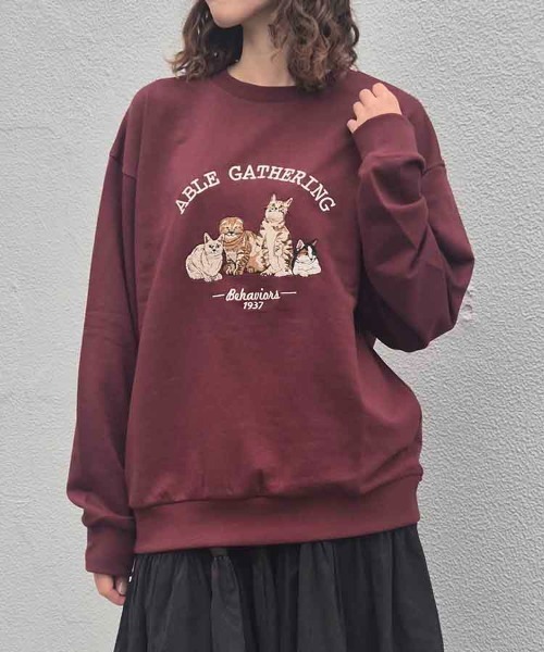 Bleu Bleuet(ブルーブルーエ)の「アニマル刺繍スウェット(スウェット・レディース・レッド/チャコール/キナリ・FREE)」の19枚目の写真