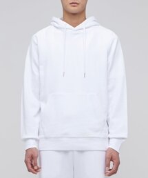 フード付きスウェットシャツ[白]