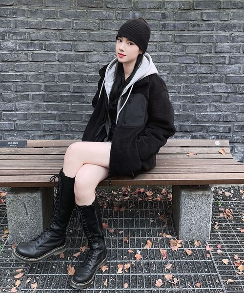 FLAREUP(フレアアップ)の「2.FLARE Knit Beanie (FL-716)(ニットキャップ/ビーニー・レディース・ブラック・FREE)」の5枚目の写真