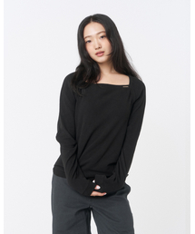 Miseki SEOUL（ミセキソウル）の「Bolero layered long sleeves BLACK（Tシャツ/カットソー・レディース）」
