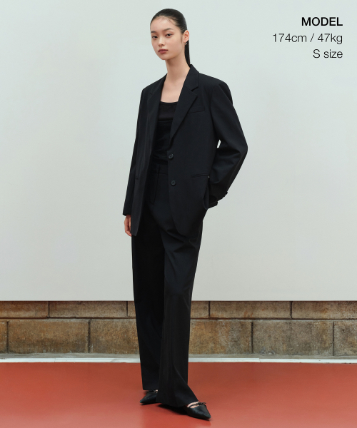 MUSINSA STANDARD WOMAN（ムシンサスタンダードウーマン）の「ウィメンズサマーウールオーバーサイズブレザー[ブラック]（テーラードジャケット・レディース・その他・SMALL/MEDIUM/LARGE/X-SMALL）」の10枚目の写真
