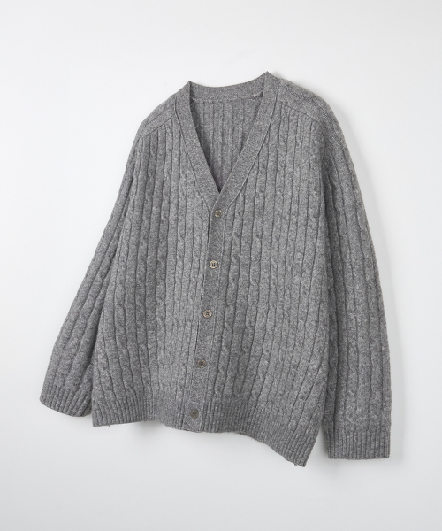 NODU（ノードユー）の「ケーブルサドルクロップカーディガン[グレー]（カーディガン/ボレロ・メンズ・その他・MEDIUM/LARGE）」の5枚目の写真
