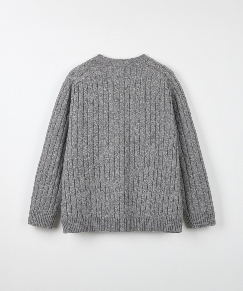 NODU（ノードユー）の「ケーブルサドルクロップカーディガン[グレー]（カーディガン/ボレロ・メンズ・その他・MEDIUM/LARGE）」の7枚目の写真