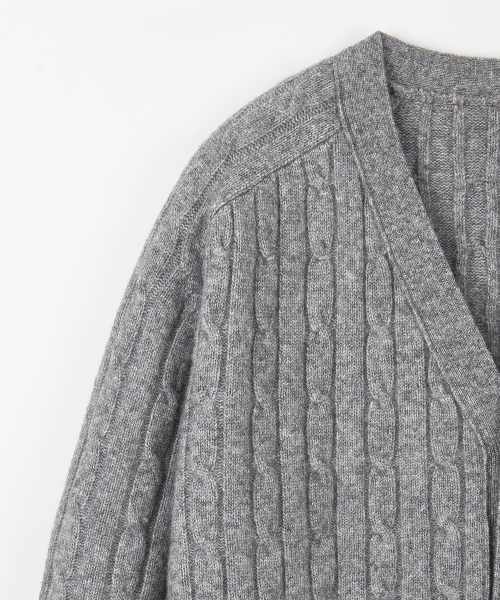 NODU（ノードユー）の「ケーブルサドルクロップカーディガン[グレー]（カーディガン/ボレロ・メンズ・その他・MEDIUM/LARGE）」の8枚目の写真