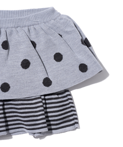 YOUHEE(ユヒ)の「DOT PATTERN RUFFLE KNIT SKIRT GREY(スカート・レディース・その他・SMALL/MEDIUM)」の4枚目の写真