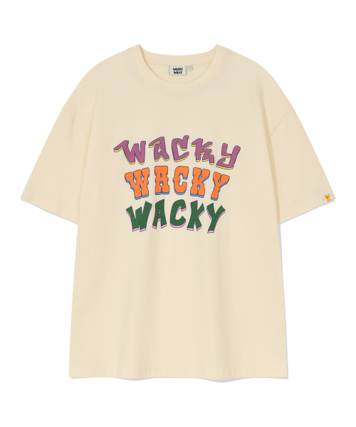 Wacky WiLLy(ワッキーウィリー)の「マルチタイポ半袖Tシャツクリーム(Tシャツ/カットソー・レディース・その他・MEDIUM/LARGE/X-LARGE/SMALL)」の2枚目の写真