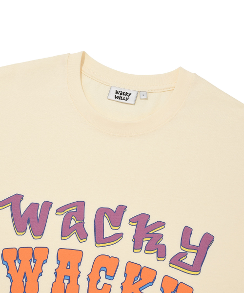 Wacky WiLLy(ワッキーウィリー)の「マルチタイポ半袖Tシャツクリーム(Tシャツ/カットソー・レディース・その他・MEDIUM/LARGE/X-LARGE/SMALL)」の4枚目の写真